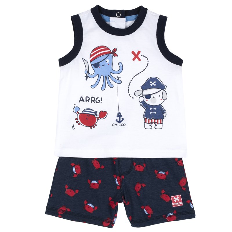SET 2: TANK TOP + SHORTS - DARK BLUE
