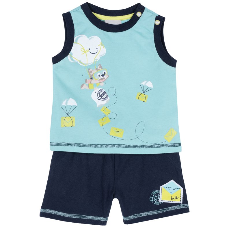 SET 2: TANK TOP + SHORTS - DARK BLUE