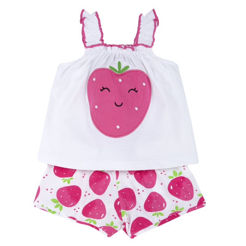 SET 2: TANK TOP + SHORTS - DARK PINK