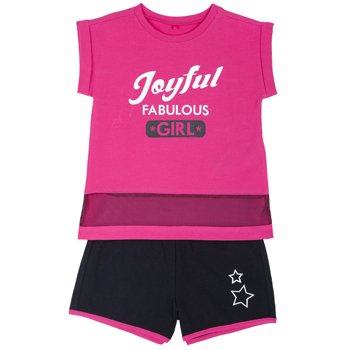 SET 2: T-SHIRT SHORT SLEEVE + SHORTS - DARK PINK