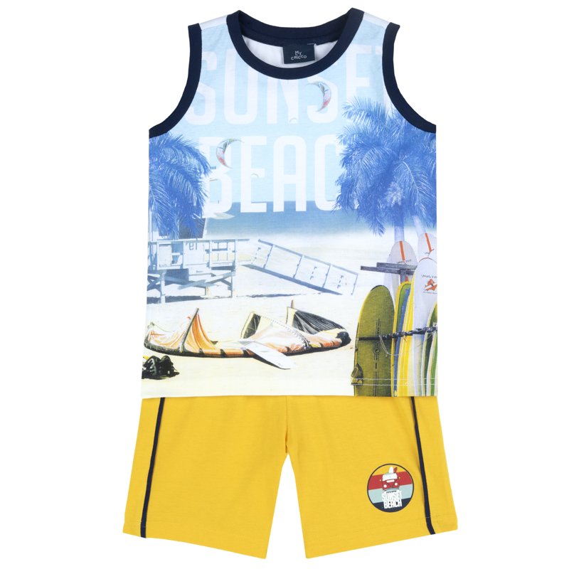 SET 2: TANK TOP + SHORTS - WHITE