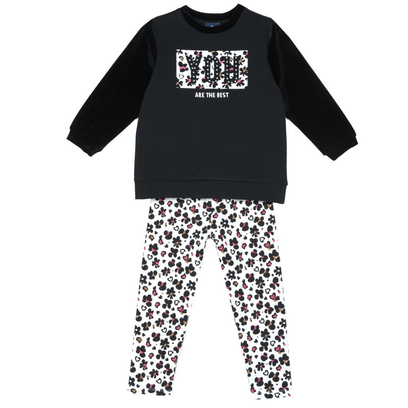 SET 2: SWEATSHIRT + LEGGINGS - NATURAL PRINTED