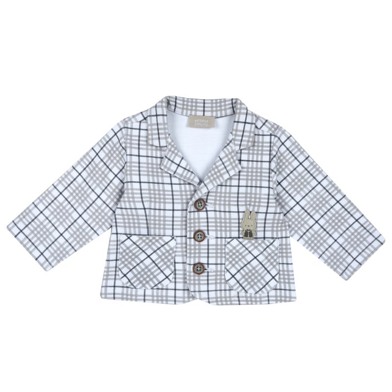 JACKET - GREY PRINTED