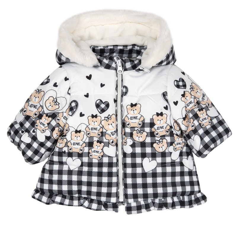 DOWN JACKET - WHITE/BLACK