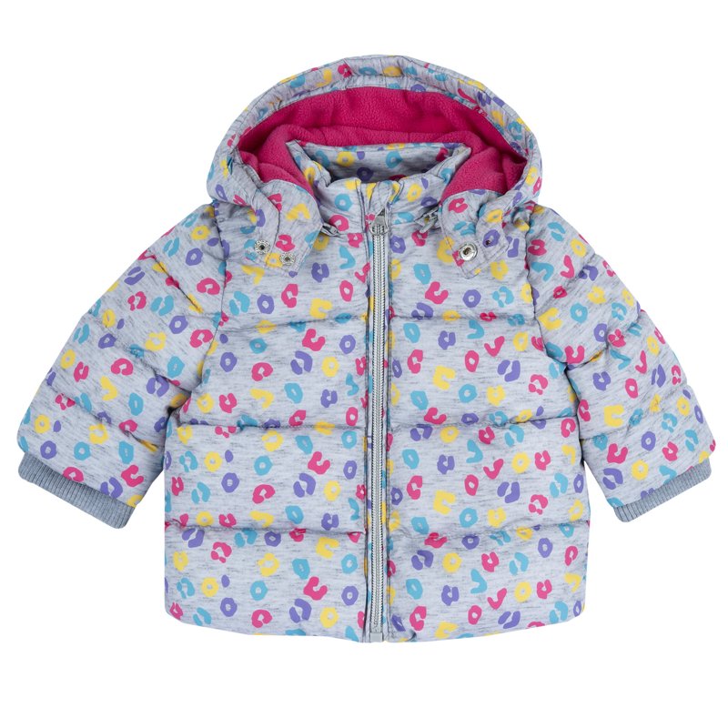 DOWN JACKET - GREY PRINTED