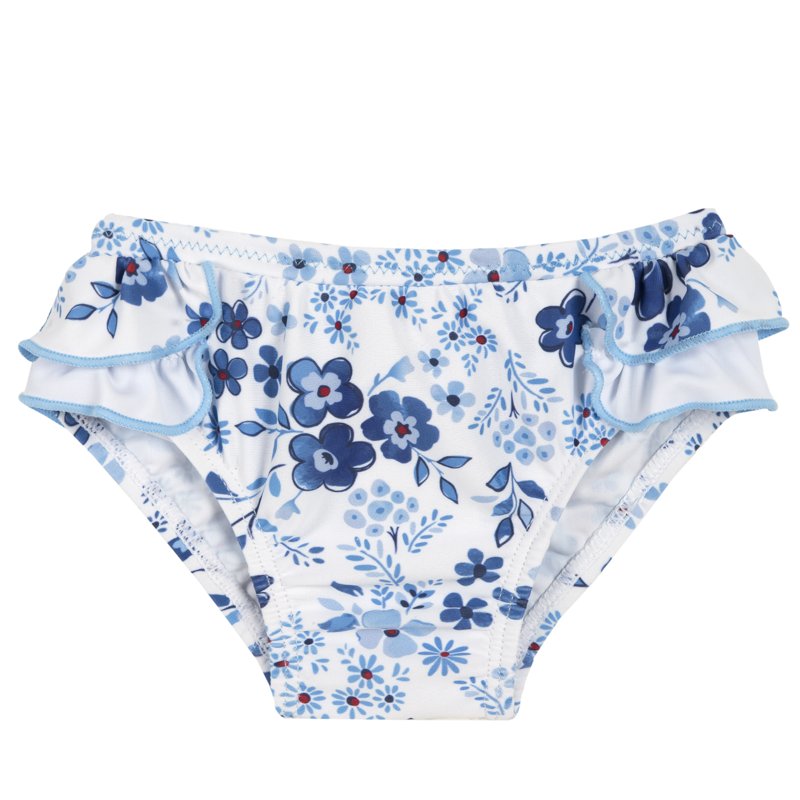 BIKINI BOTTOM - WHITE/LIGHT BLUE