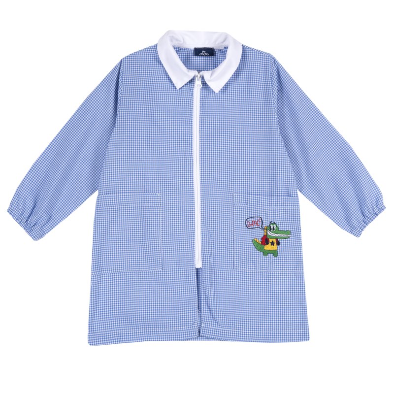 KINDERGARDEN APRON - LIGHT BLUE STRIPED