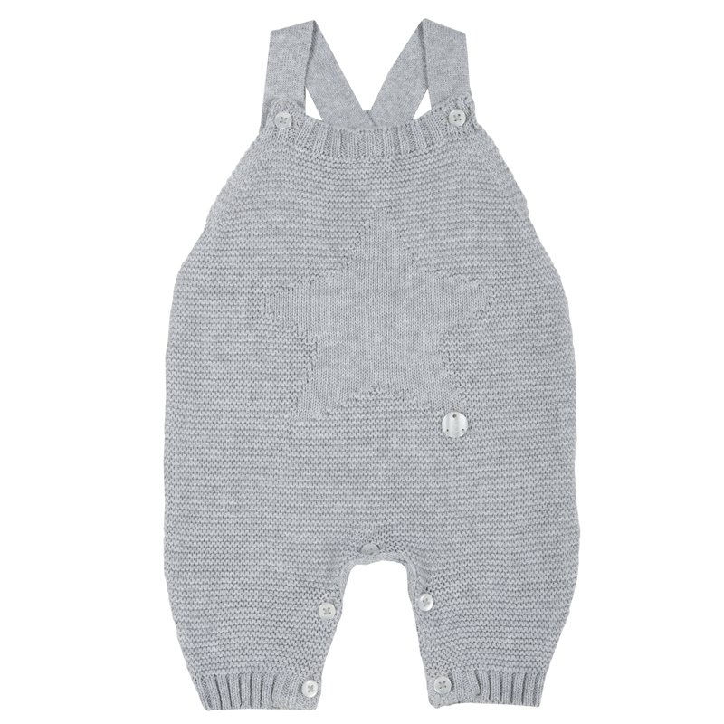 LONG DUNGAREES - LIGHT GREY