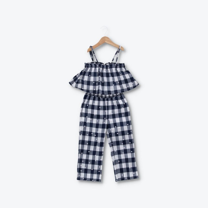 LONG DUNGAREES - DARK BLUE