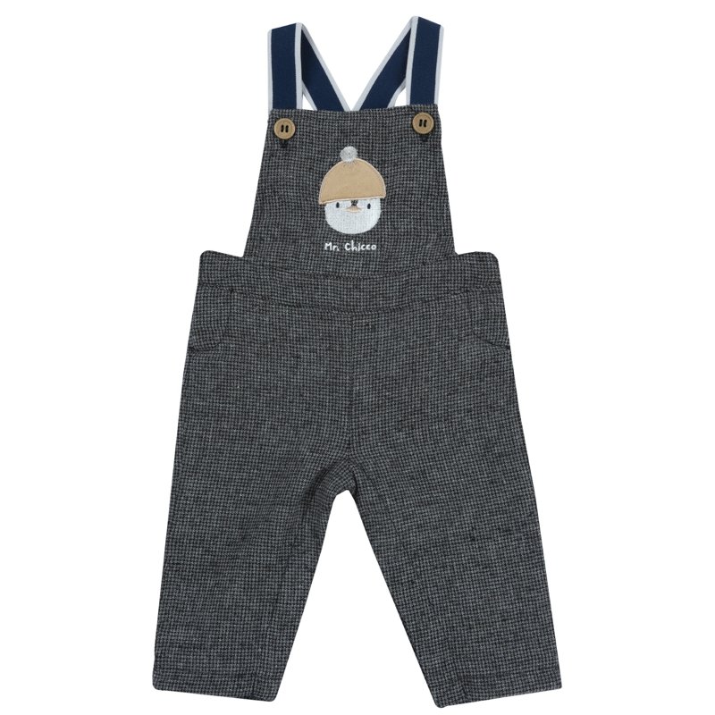 LONG DUNGAREES - MEDIUM GREY