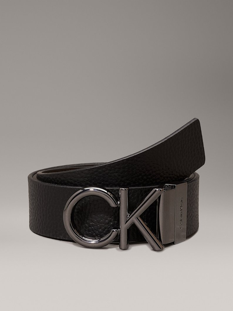 BELT - CK BLACK PEBBLE/DARK BROWN SMOOTH