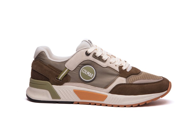 SNEAKERS - MILITARY GREEN-OFF WHITE-ORANGE