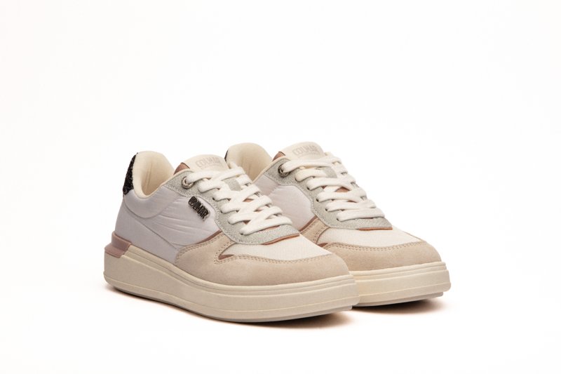 SNEAKERS - WHITE-BEIGE-BLUSH PINK