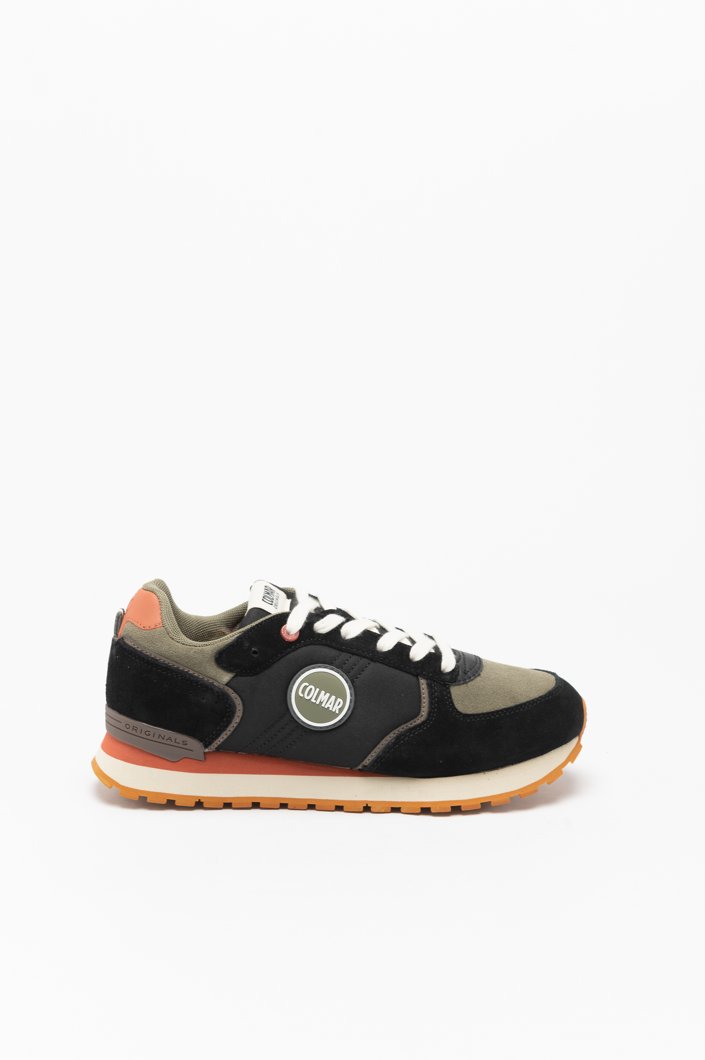 SNEAKERS - BLACK-MILITARY GREEN-BRICK ORANGE