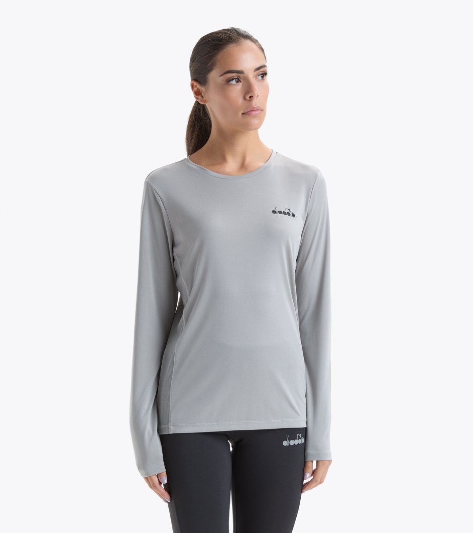 T-SHIRT LONG SLEEVE - SILVER METALIZED