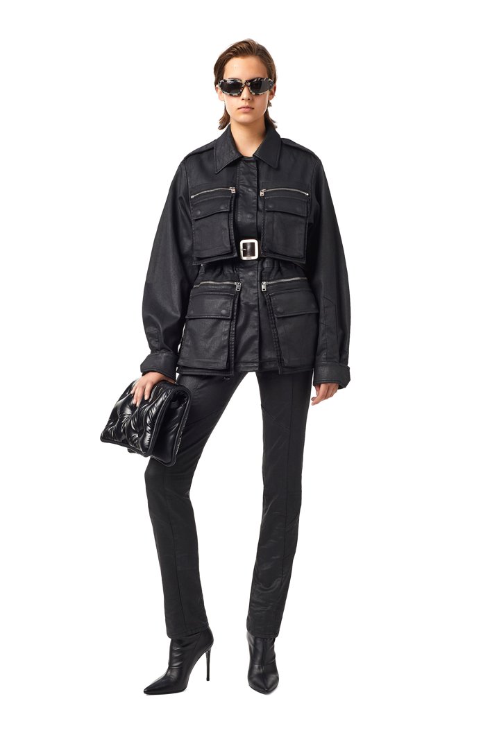 JEANS JACKET - GREY/BLACK DENIM