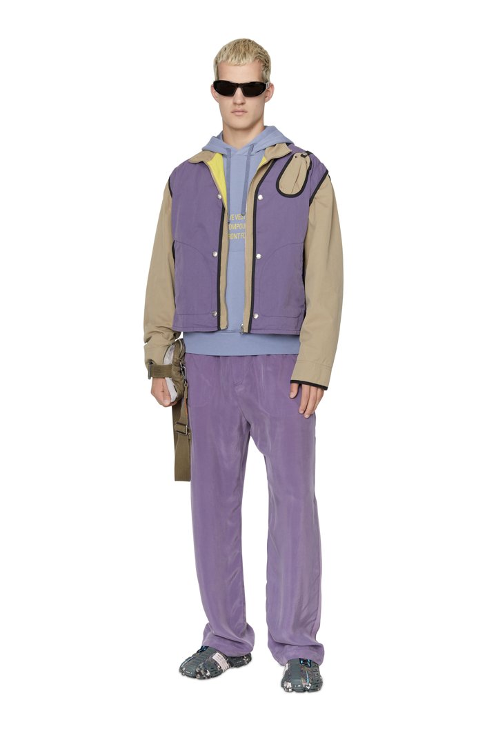 BLOUSON - VIOLET/BEUGE/BLACK