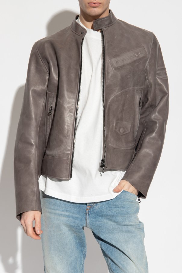 LEATHER JACKET - SUDAN BROWN