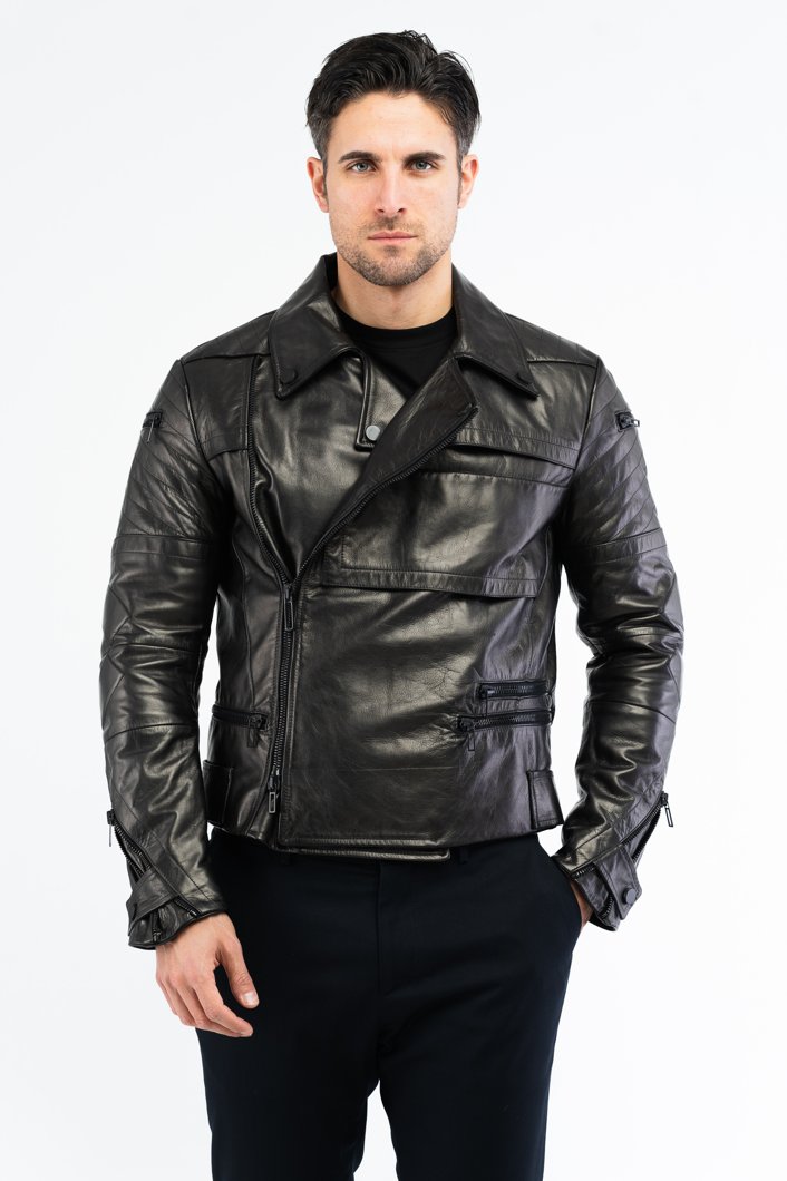 LEATHER JACKET - BLACK