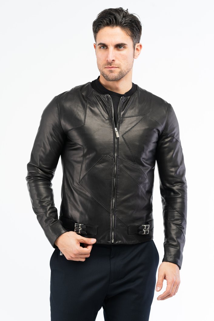 LEATHER JACKET - BLACK