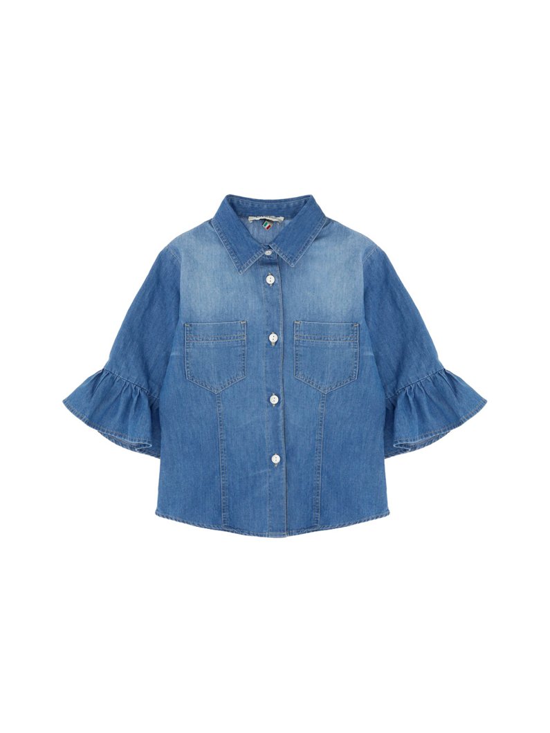 BLOUSE - BLUE DENIM