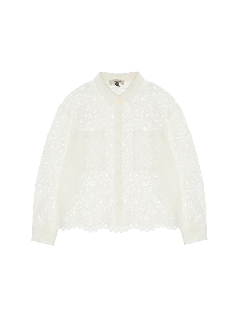BLOUSE - WHITE WOOL