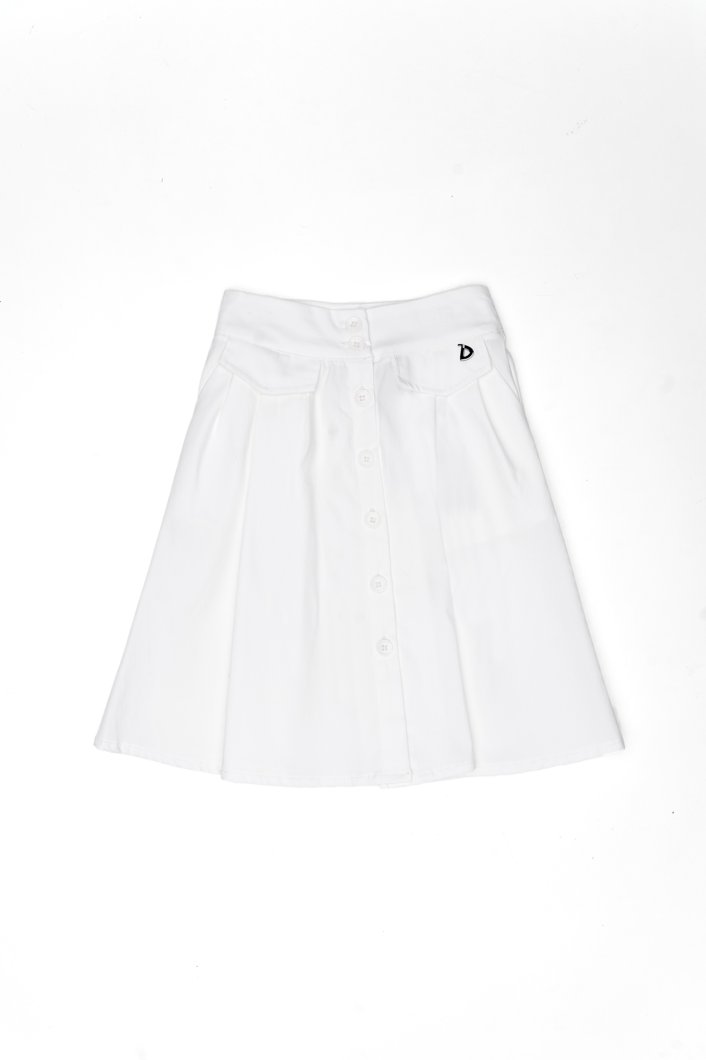 SKIRT - WHITE WOOL