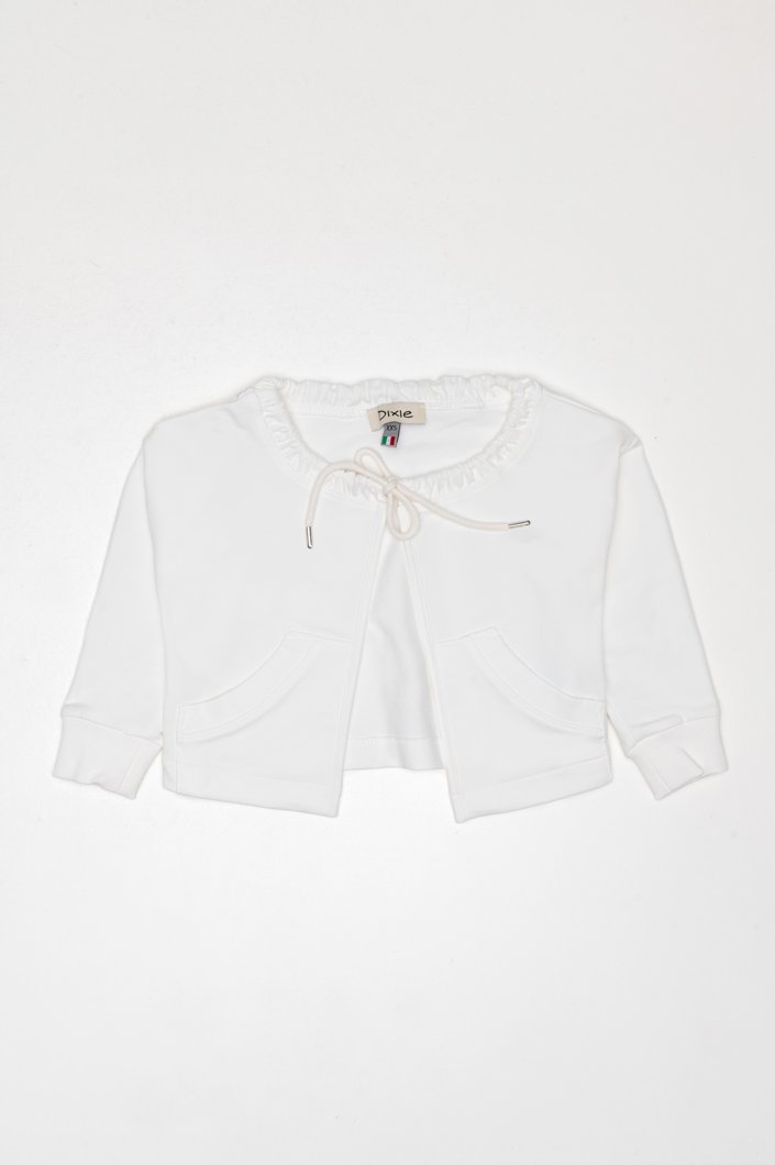 CARDIGAN - WHITE WOOL