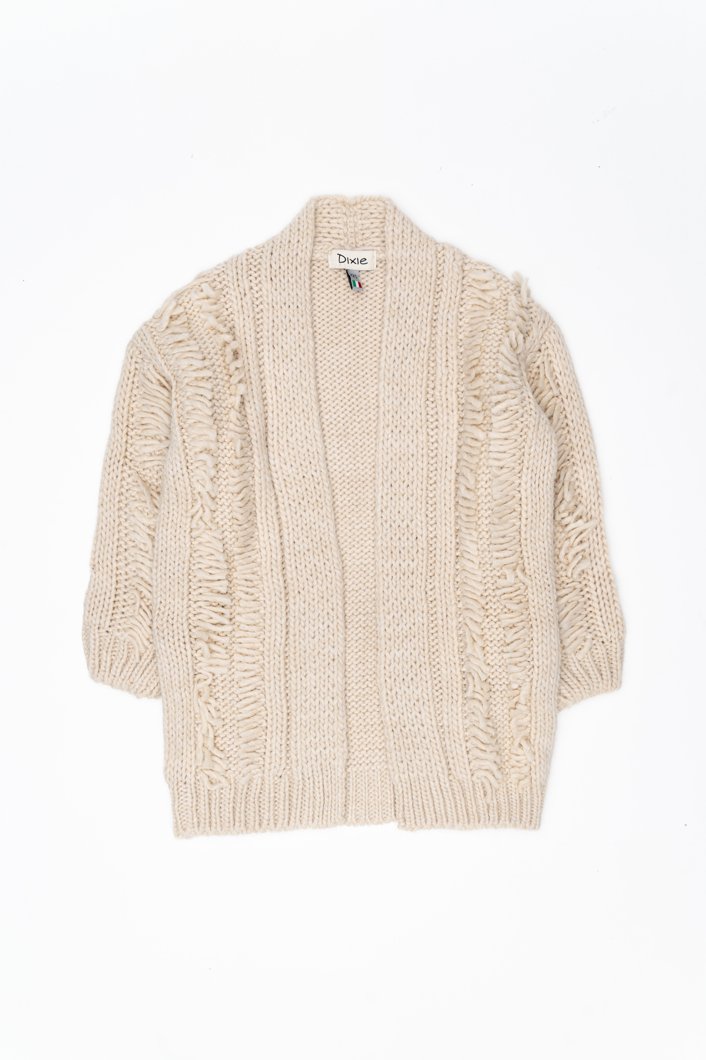 CARDIGAN - LATTE DI MANDORLA