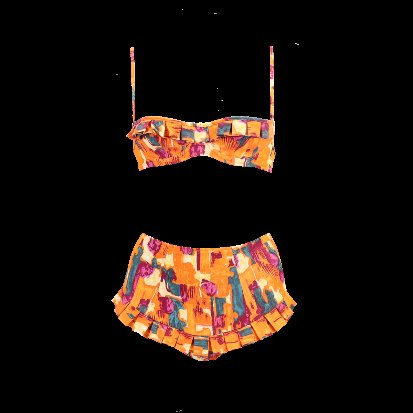SET 2: TOP + BOTTOM - ORANGE/PURPLE