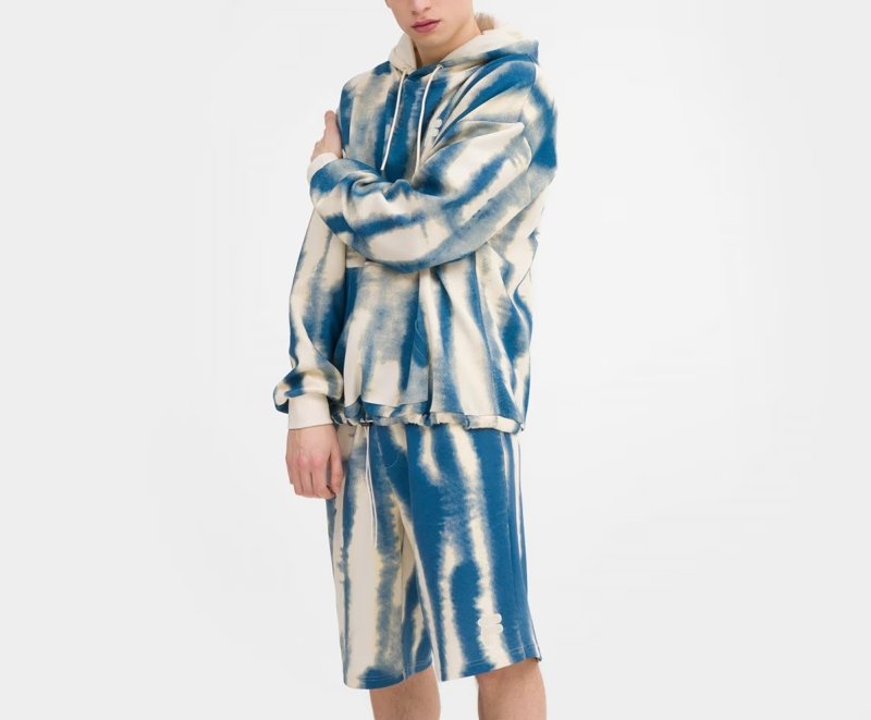 SWEATSHIRT - ANTIQUE WHITE WATER ABSTRACT AOP