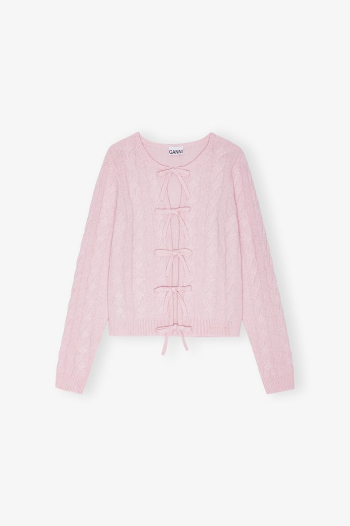 CARDIGAN - MAUVE CHALK