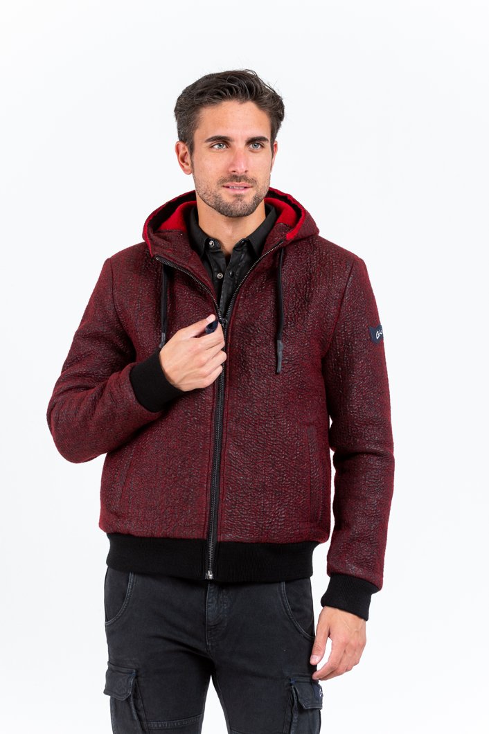 DOWN JACKET - RED/BLACK