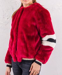 FUR COAT - GARNET RED