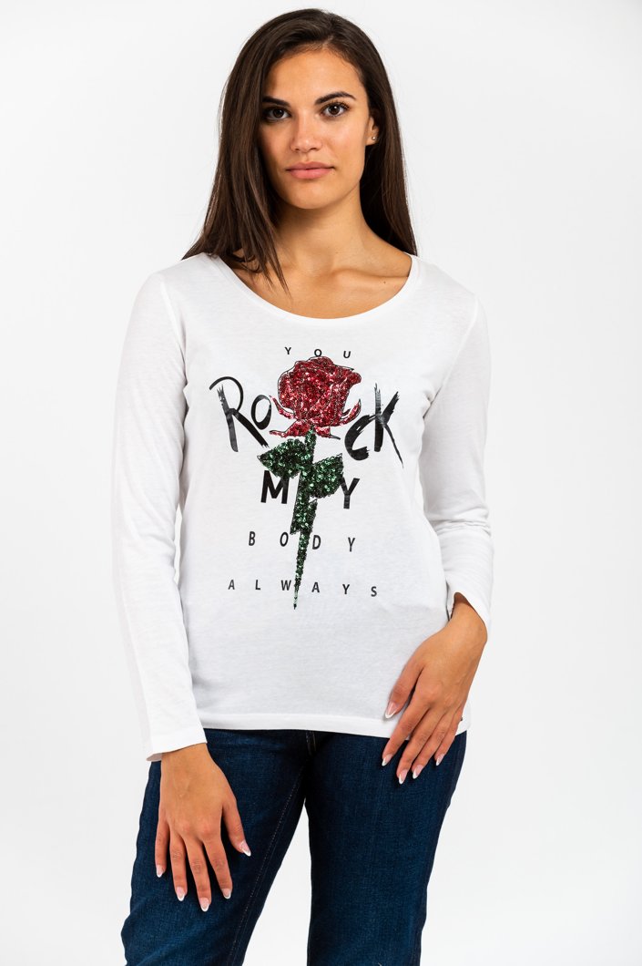 T-SHIRT LONG SLEEVE - WHITE