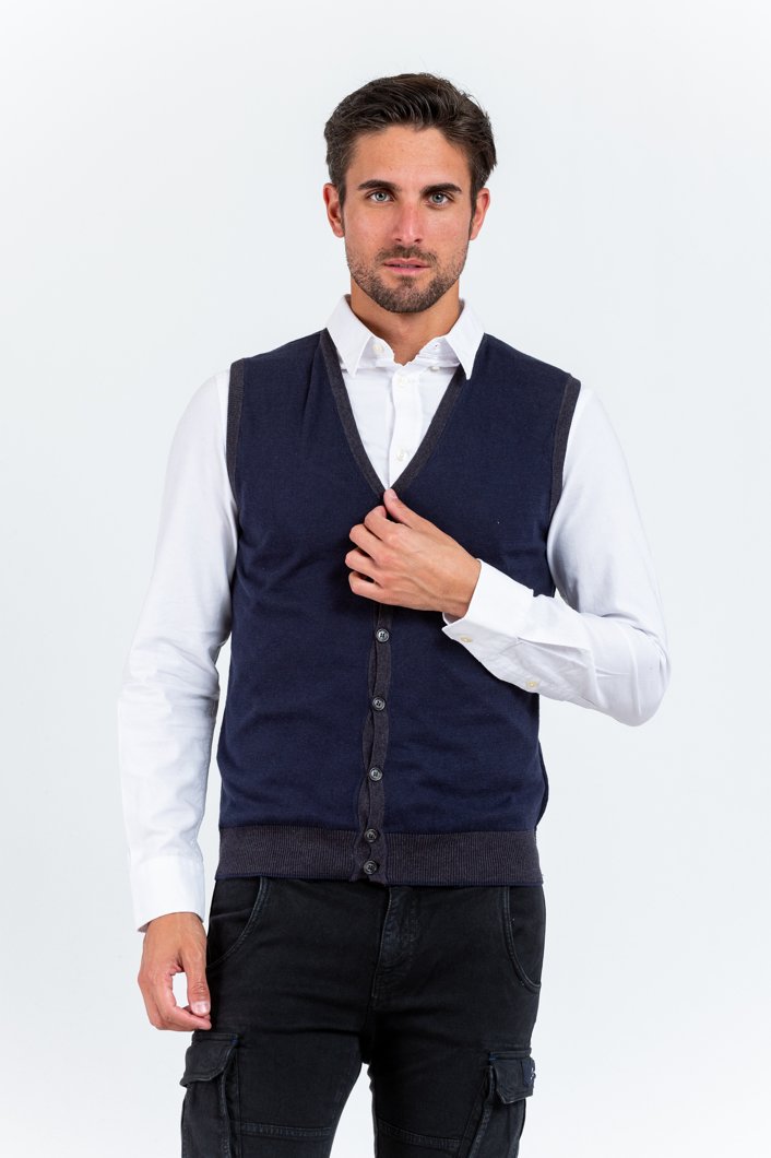 VEST - BLUE NAVY MEL