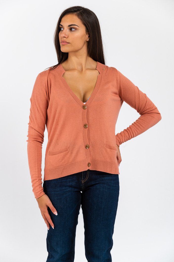 CARDIGAN - POWDER PINK