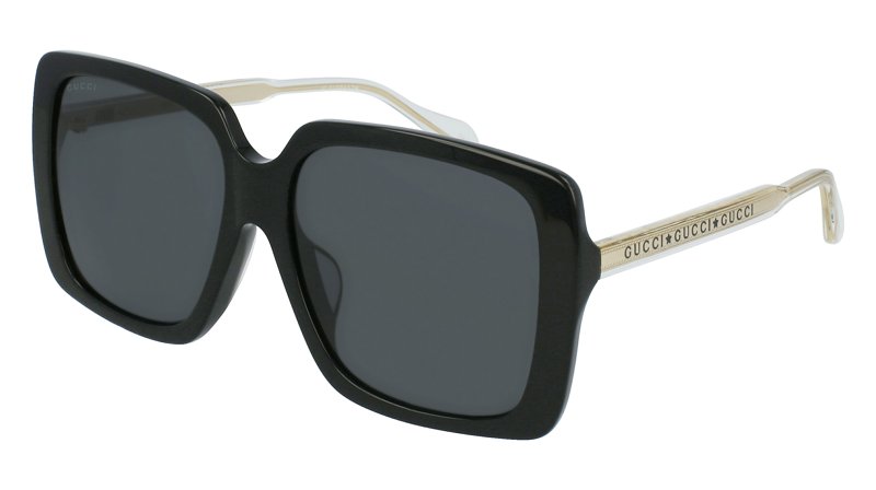 SUNGLASSES - BLACK/CRYSTAL/GREY