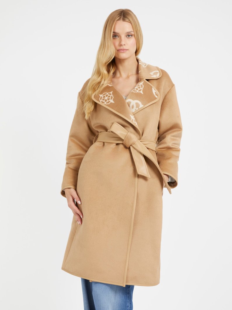 COAT - JACQUARD LOGO BEIGE