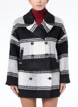 JACKET - GREY/ORANGE SQUARE