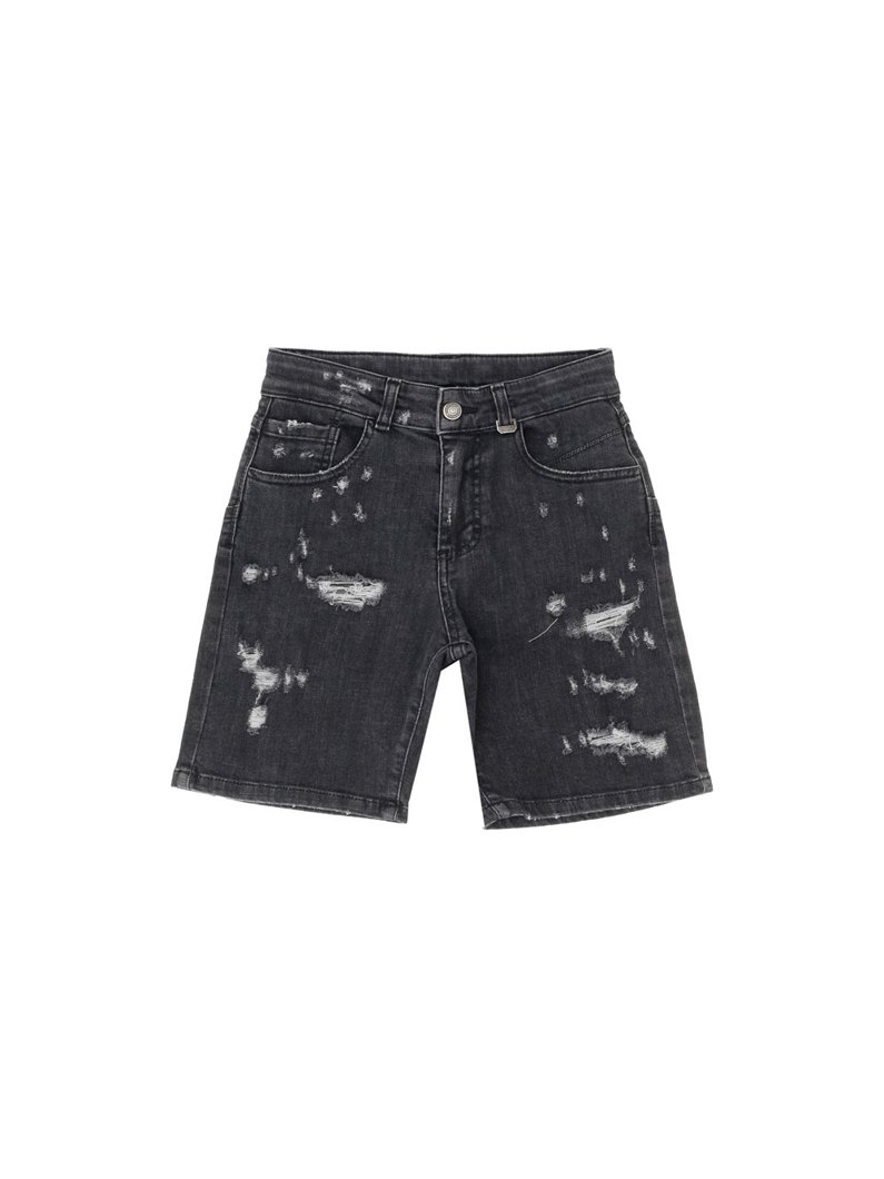 SHORTS - BLACK DENIM