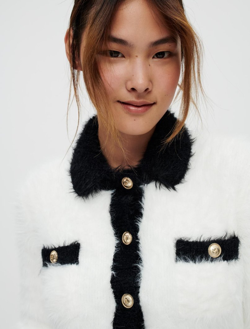 CARDIGAN - BLACK / WHITE