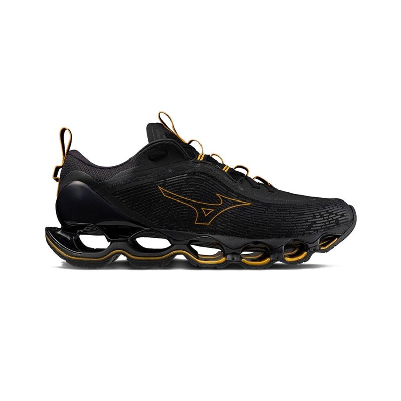 SNEAKERS - BLACK/GOLD/METALLIC GRAY