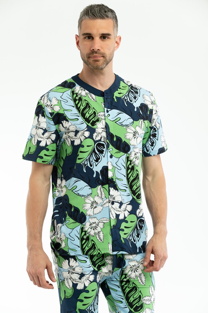 SHIRT SHORT SLEEVE - MULTI LIGHT BLUE