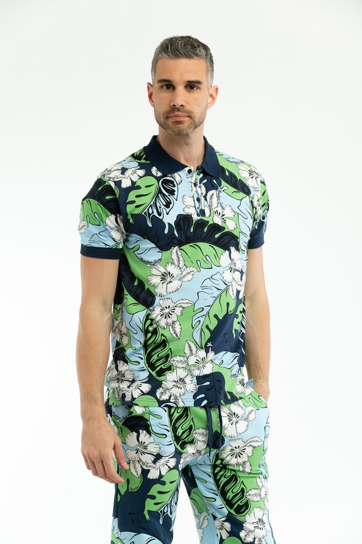 POLO SHORT SLEEVE - MULTI LIGHT BLUE