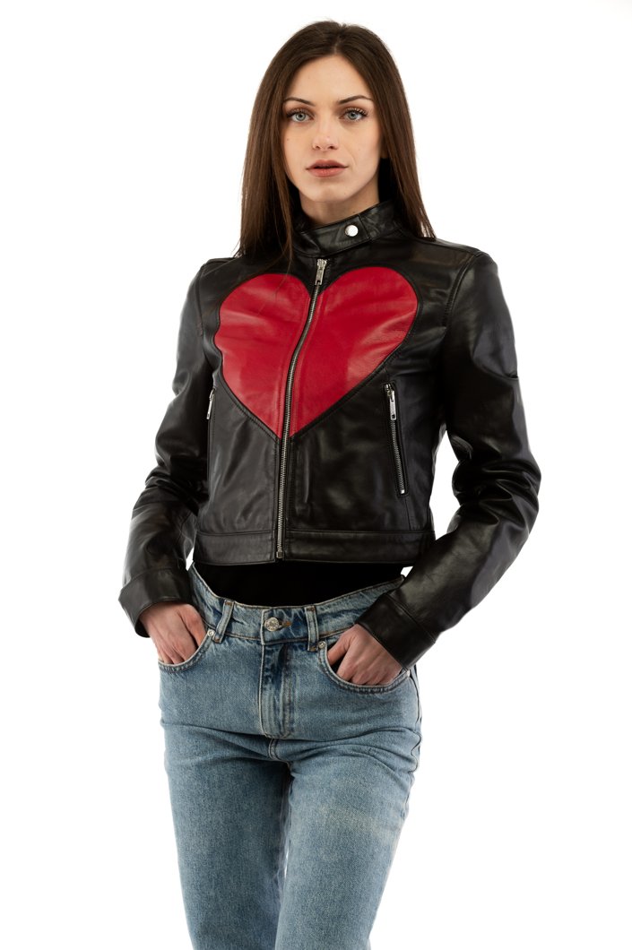 LEATHER JACKET - MULTI BLACK