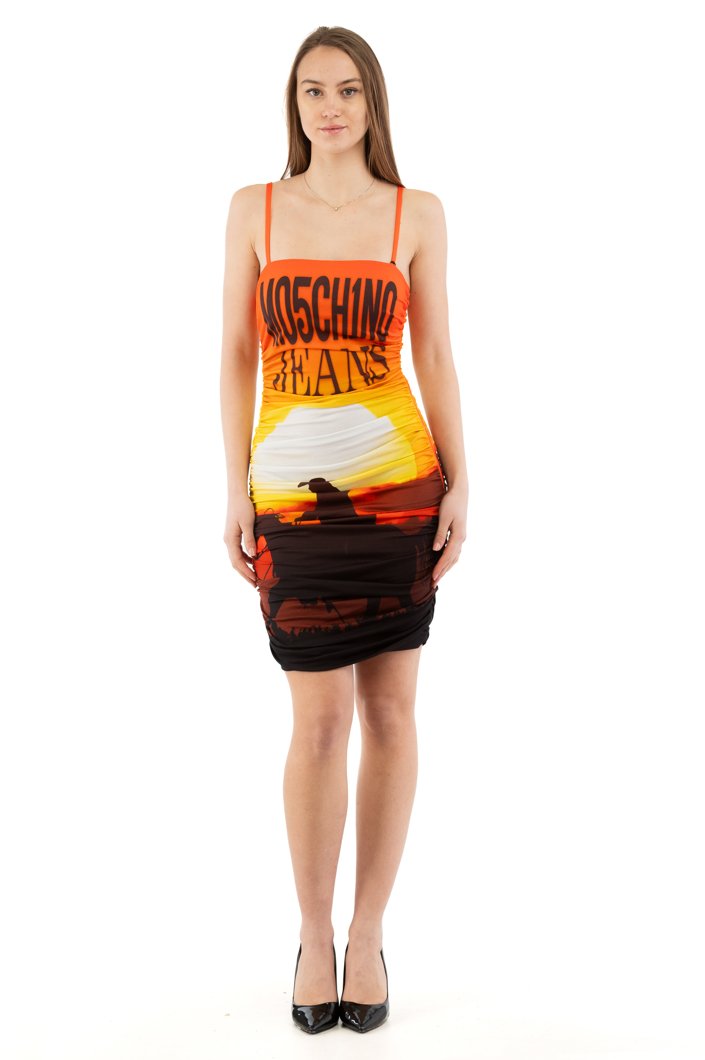 DRESS - MULTI ORANGE