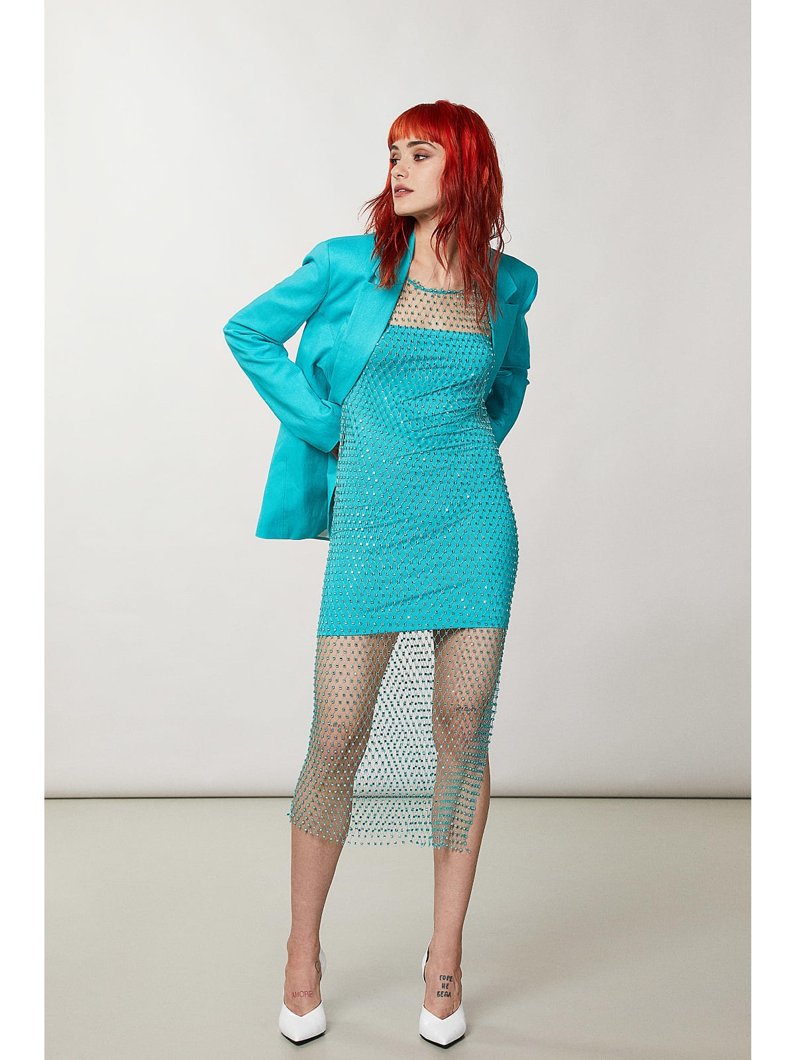 DRESS - SHINY CRYSTAL ACQUA