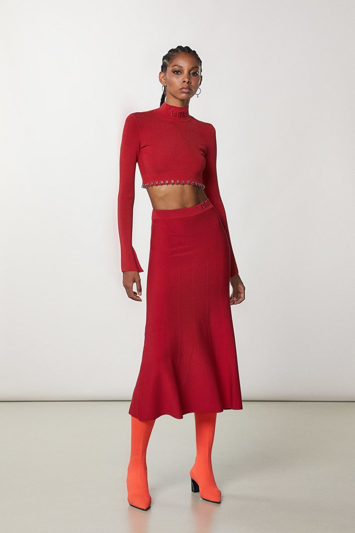 SKIRT - INFRAROUGE RED