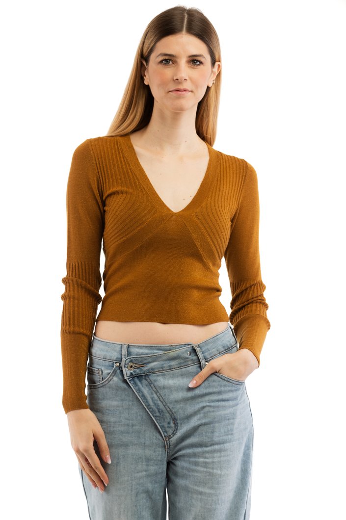 JUMPER - AMBER NEUTRAL LUREX